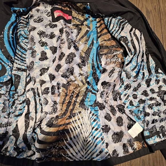 Y2K Apple Bottoms Outerwear Black Fitted Puffer Jacket Nelly Gold Hardwear M - Picture 11 of 11